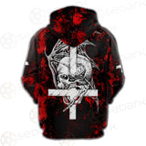 Satan Head Cross Inverted SED-0493 Hoodie & Zip Hoodie Raglan