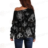 Satan Symbols SED-0497 Off Shoulder Sweaters