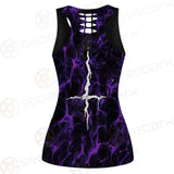 Satan Cross Inverted Purple SED-0499 Women Tank Top