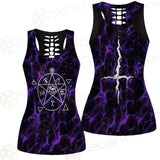 Satan Cross Inverted Purple SED-0499 Women Tank Top