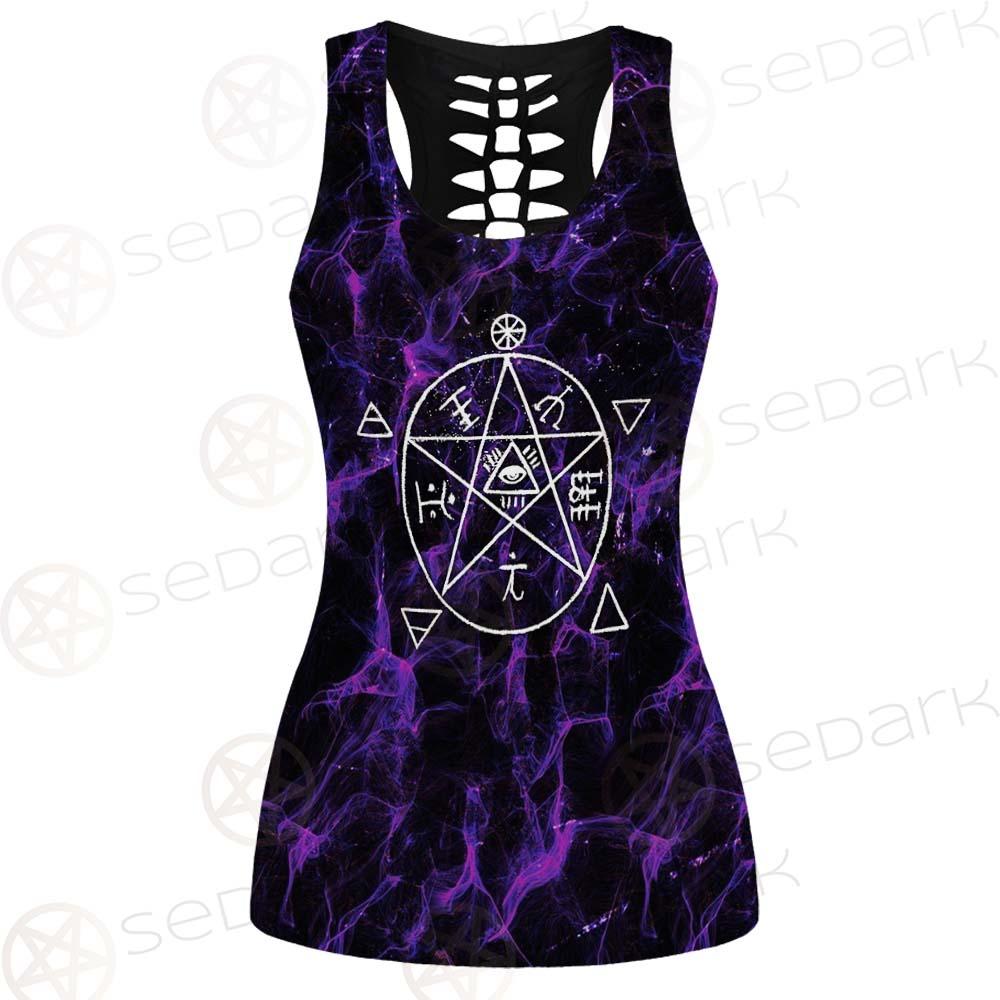 Satan Cross Inverted Purple SED-0499 Women Tank Top