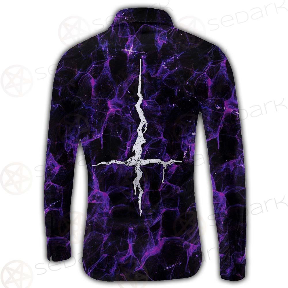Satan Cross Inverted Purple SED-0499 Shirt Allover