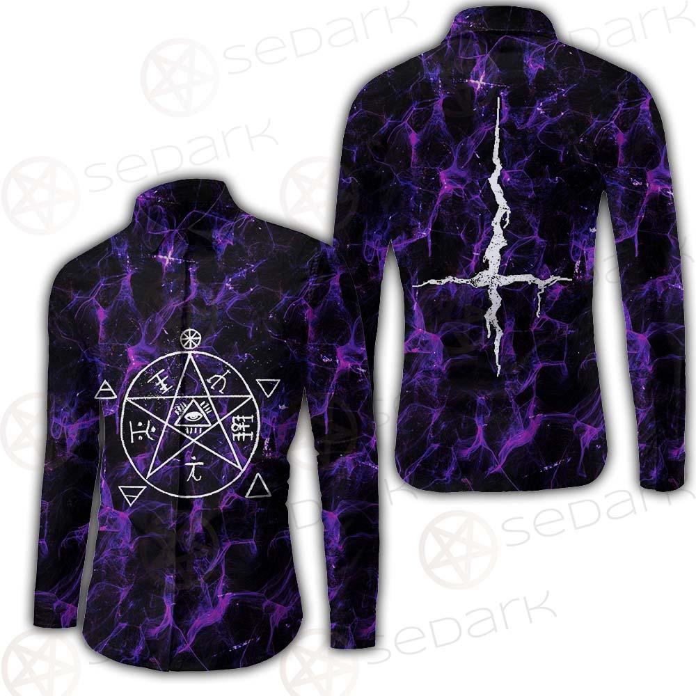 Satan Cross Inverted Purple SED-0499 Shirt Allover