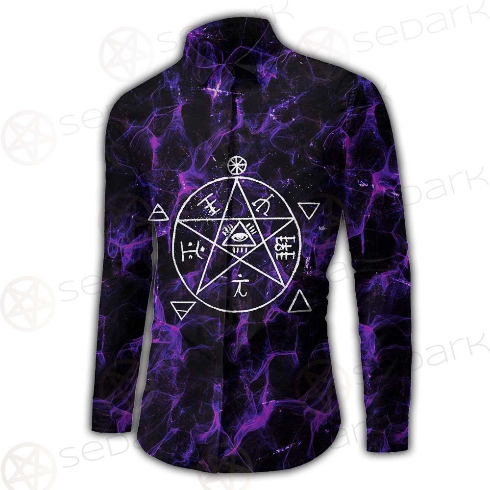 Satan Cross Inverted Purple SED-0499 Shirt Allover