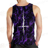 Satan Cross Inverted Purple SED-0499 Men Tank-tops