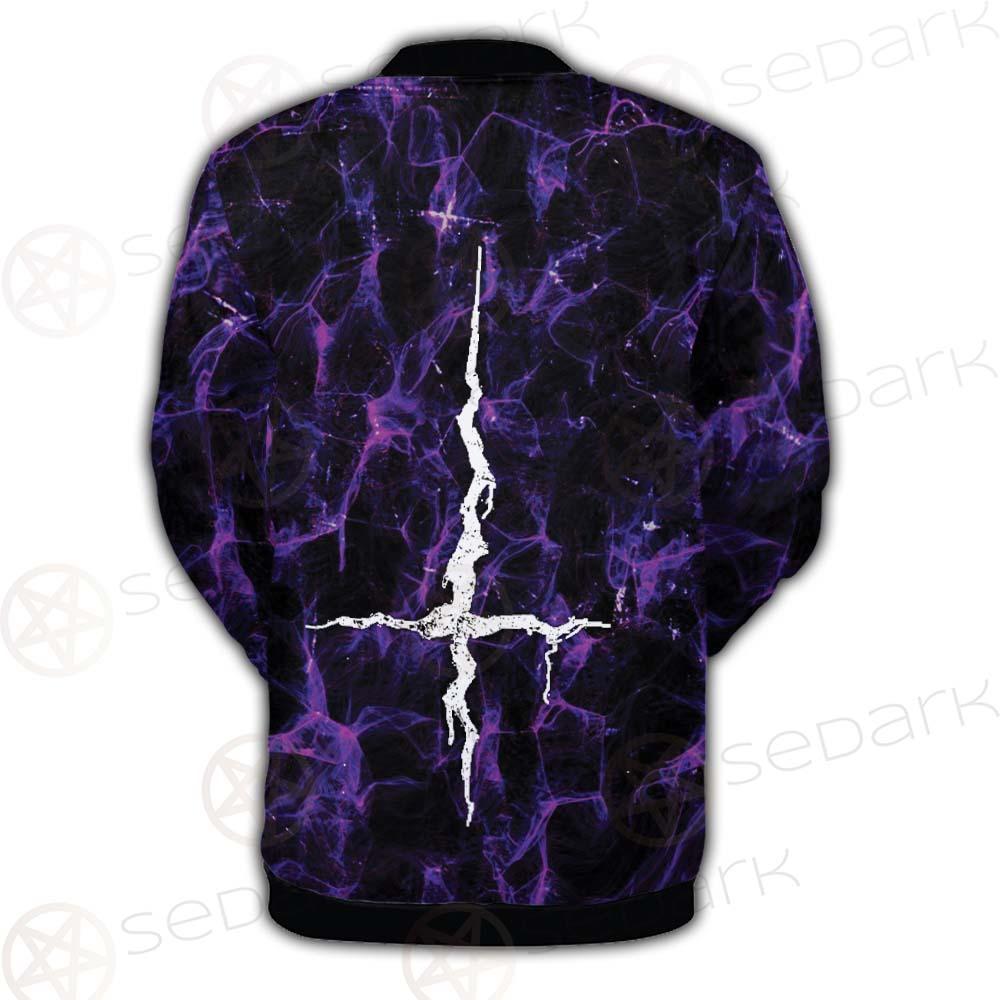 Satan Cross Inverted Purple SED-0499 Button Jacket