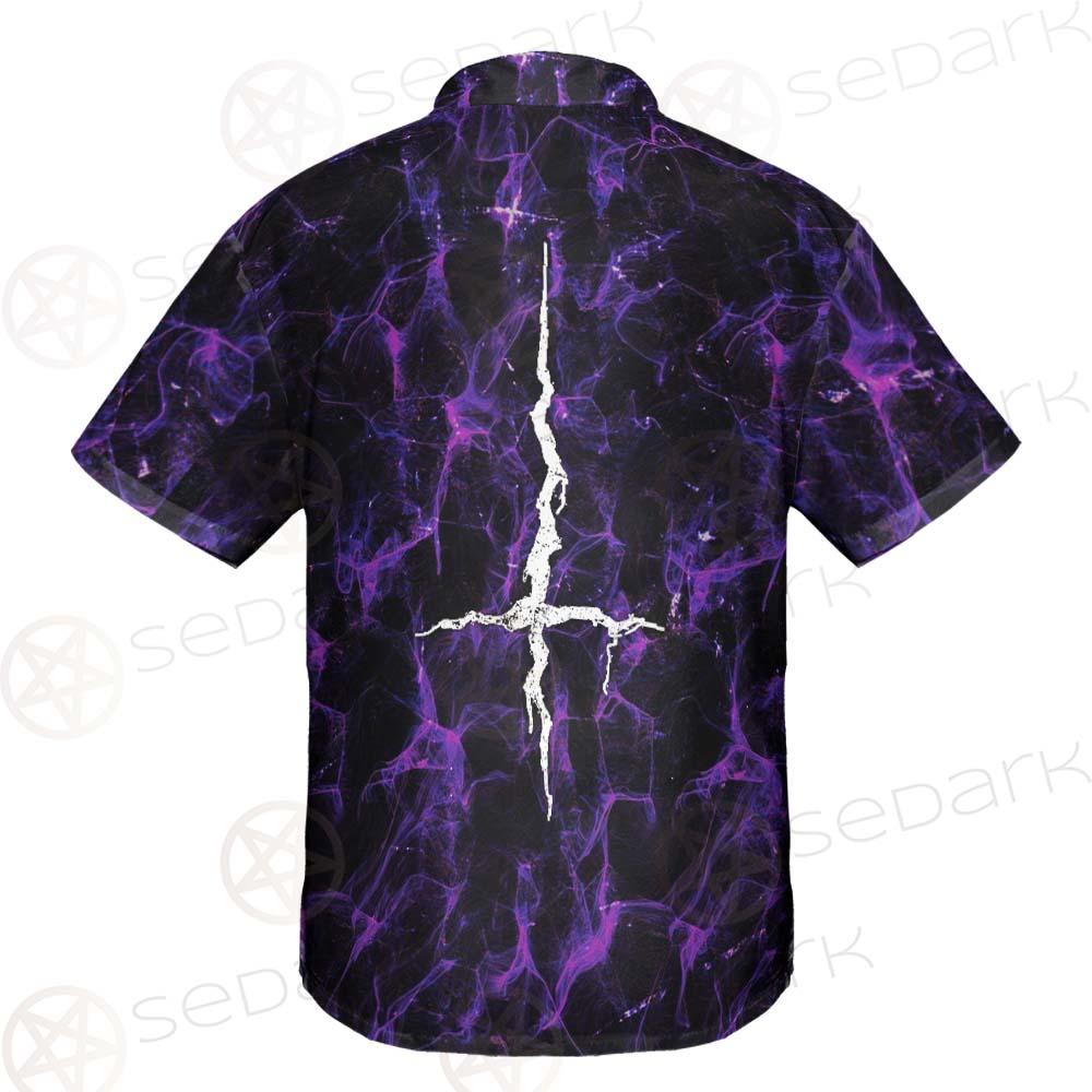 Satan Cross Inverted Purple SED-0499 Shirt Allover