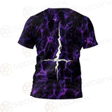 Satan Cross Inverted Purple SED-0499 Unisex T-shirt