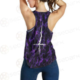 Satan Cross Inverted Purple SED-0499 Women Tank Top
