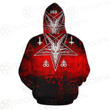 Red Baphomet 666 SED-0501 Hoodie & Zip Hoodie