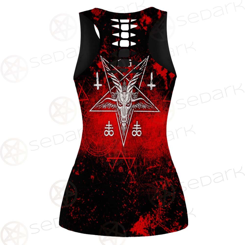 Red Baphomet 666 SED-0501 Women Tank Top