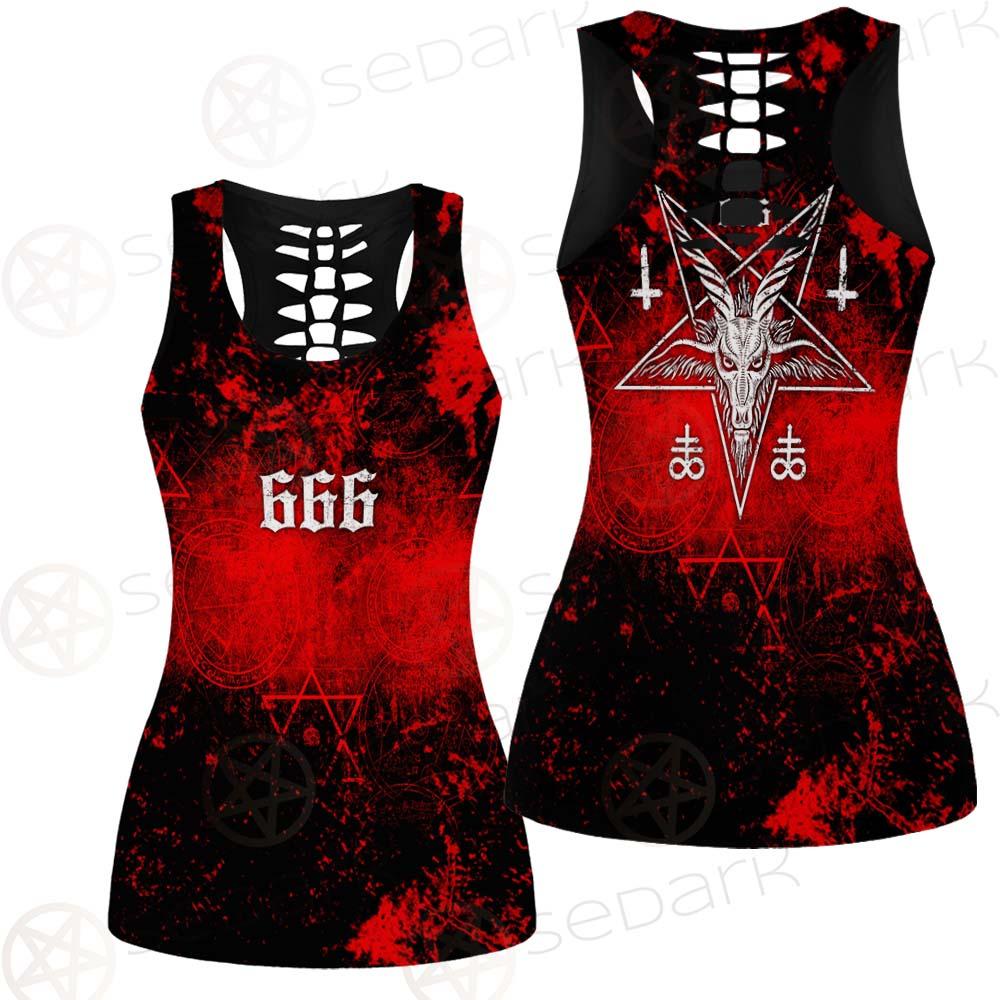 Red Baphomet 666 SED-0501 Women Tank Top