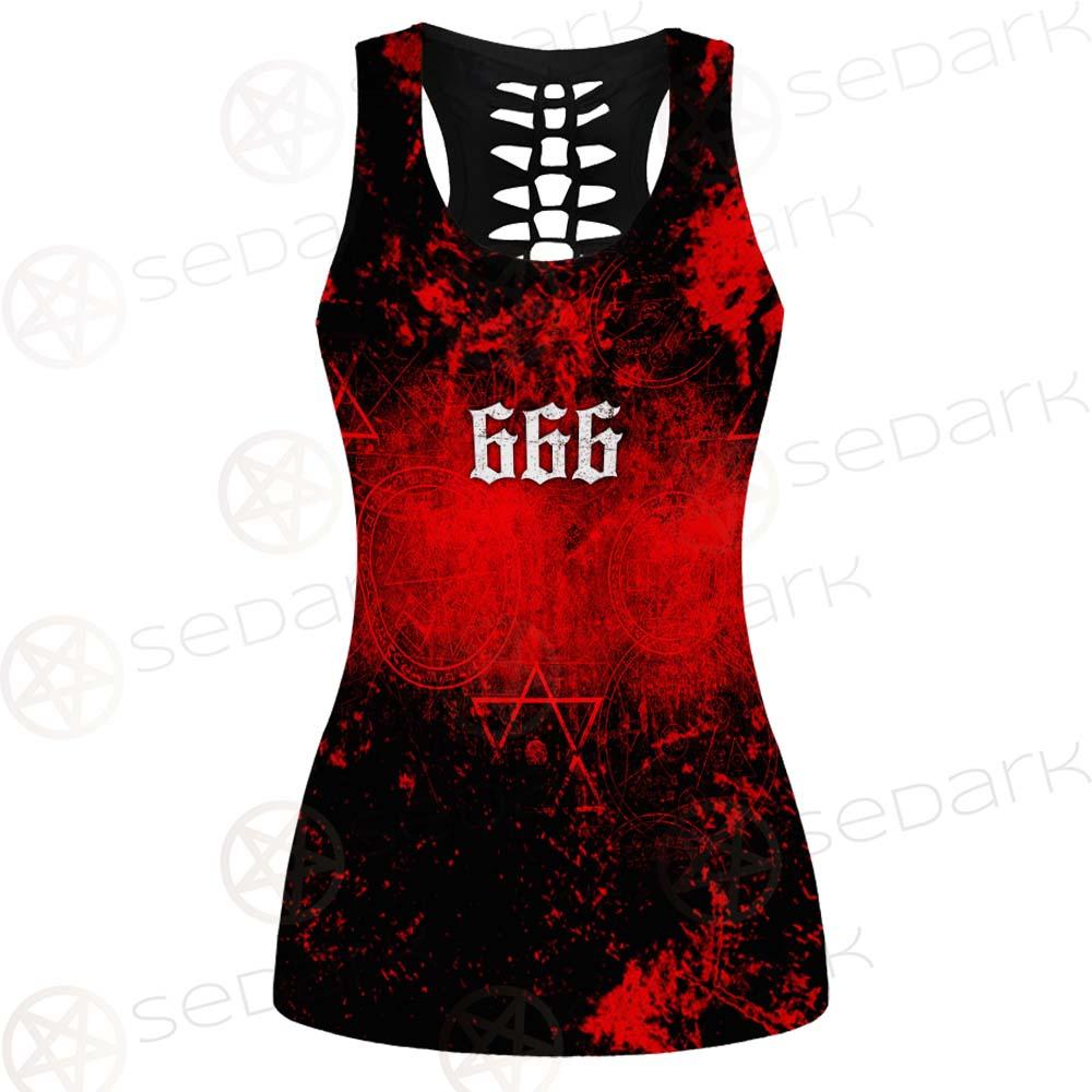 Red Baphomet 666 SED-0501 Women Tank Top