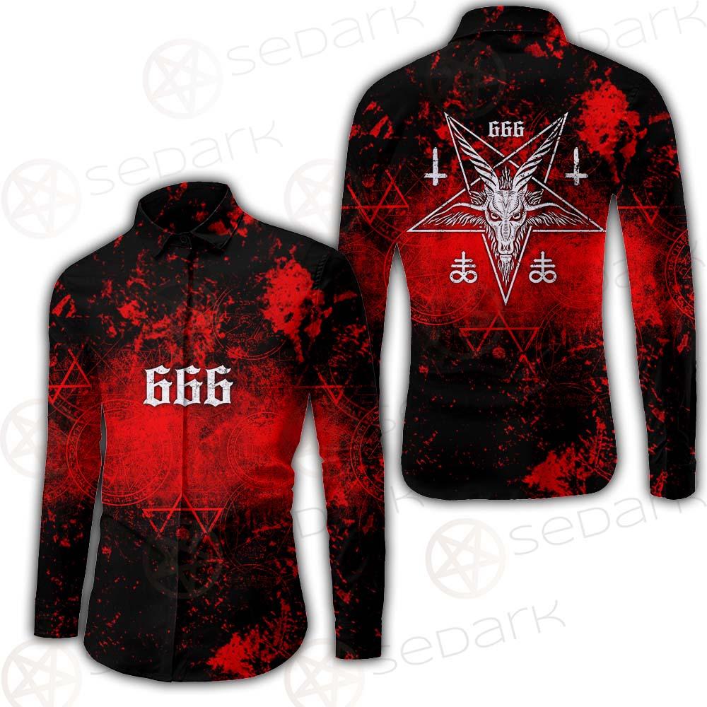 Red Baphomet 666 SED-0501 Shirt Allover