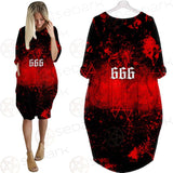 Red Baphomet 666 SED-0501 Batwing Pocket Dress