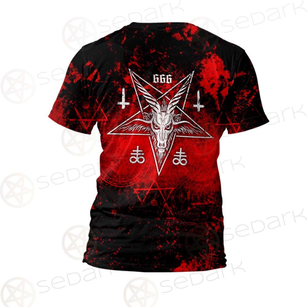 Red Baphomet 666 SED-0501 Unisex T-shirt