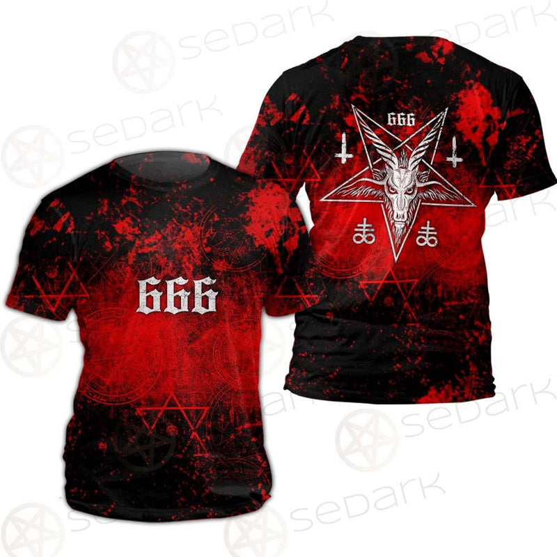 Red Baphomet 666 SED-0501 Unisex T-shirt