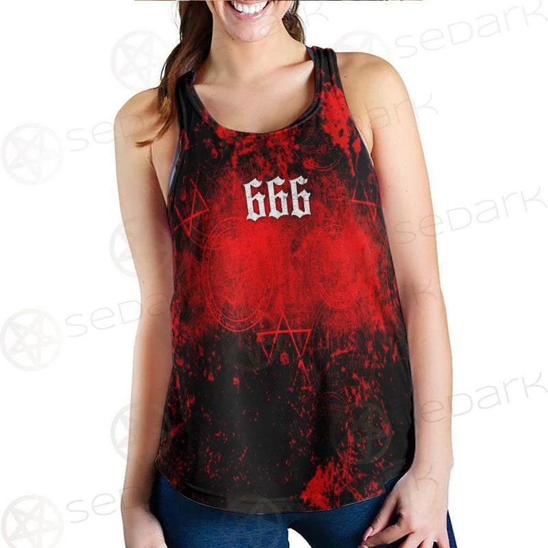 Red Baphomet 666 SED-0501 Women Tank Top