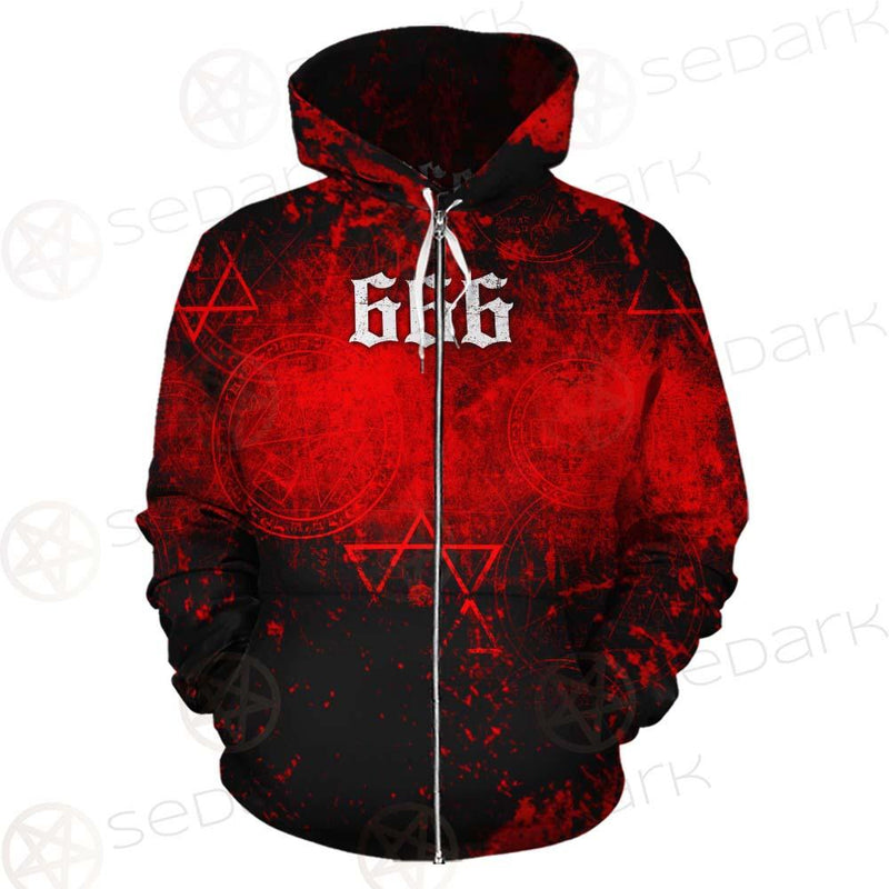 Red Baphomet 666 SED-0501 Hoodie & Zip Hoodie