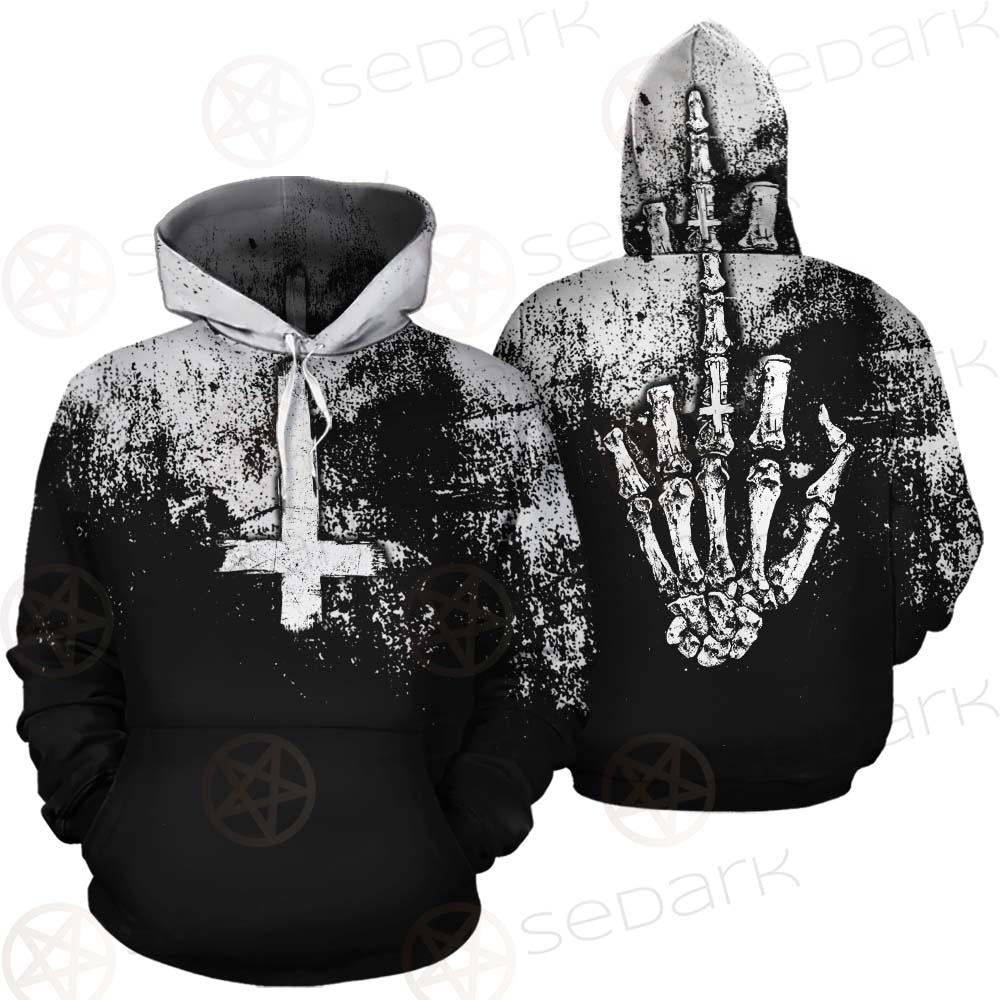 Satan Hand Cross Inverted SED-0502 Hoodie & Zip Hoodie