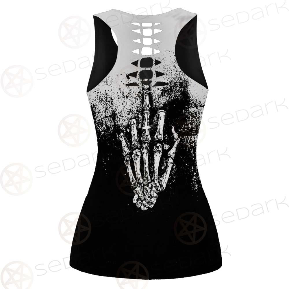Satan Hand Cross Inverted SED-0502 Women Tank Top