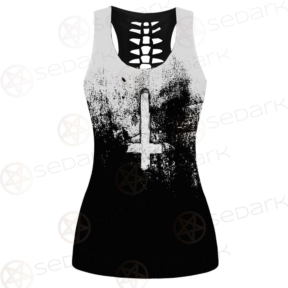 Satan Hand Cross Inverted SED-0502 Women Tank Top