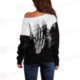 Satan Hand Cross Inverted SED-0502 Off Shoulder Sweaters