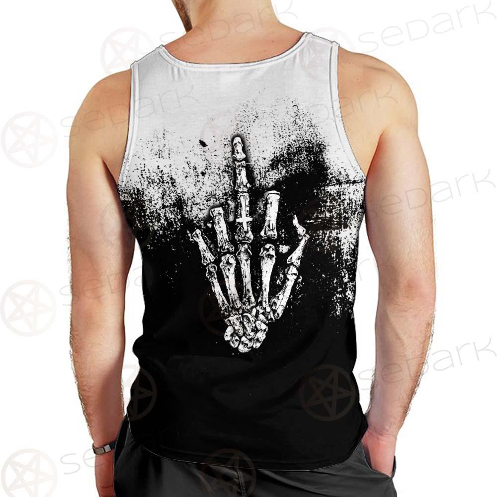 Satan Hand Cross Inverted SED-0502 Men Tank-tops