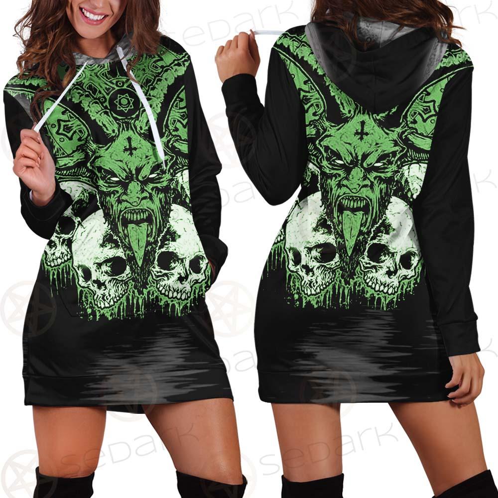 Satan Skull SED-0521 Hoodie Dress