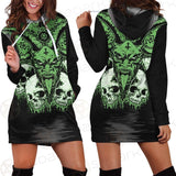 Satan Skull SED-0521 Hoodie Dress