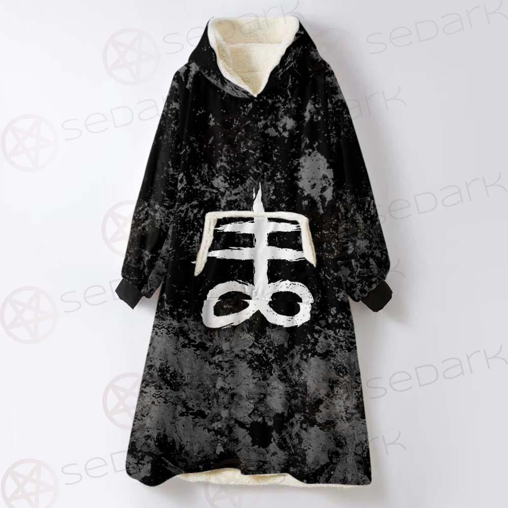 Satanic Symbol SED-0522 Oversized Sherpa Blanket Hoodie