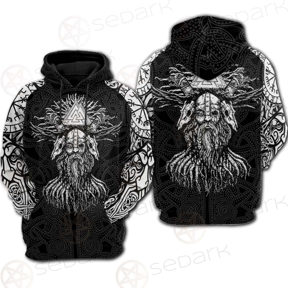Viking Symbols Pattern SED-0523 Hoodie & Zip Hoodie Raglan