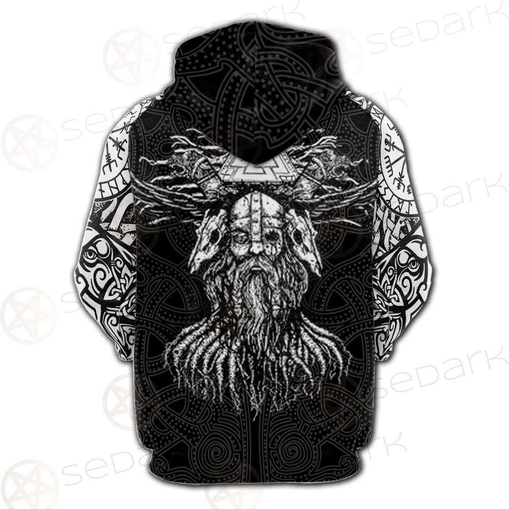 Viking Symbols Pattern SED-0523 Hoodie & Zip Hoodie Raglan