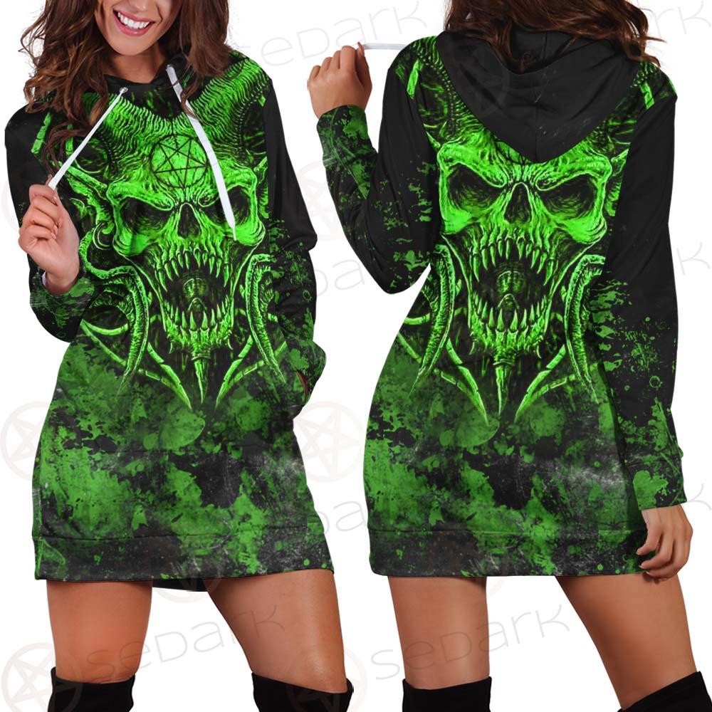 Satan Skull SED-0525 Hoodie Dress