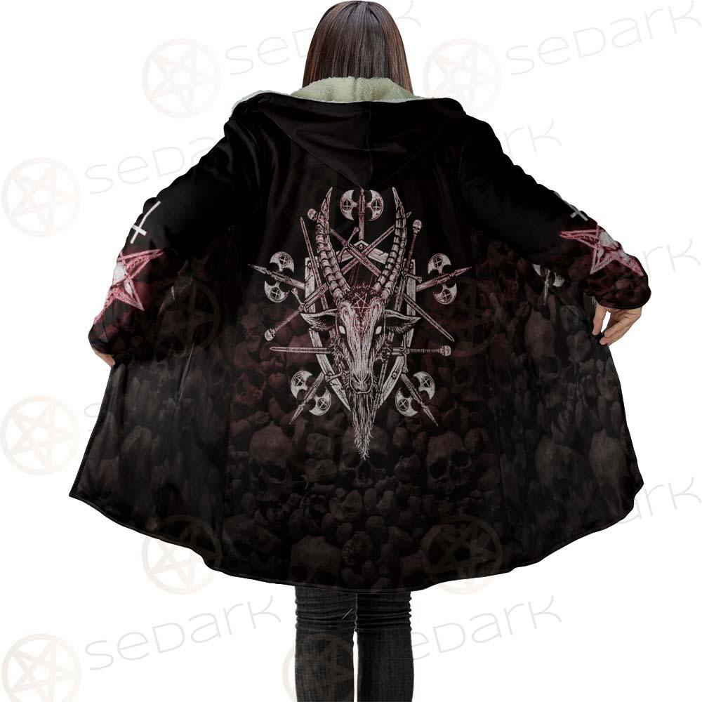 Satan Skull Cross Inverted SED-0528 Cloak