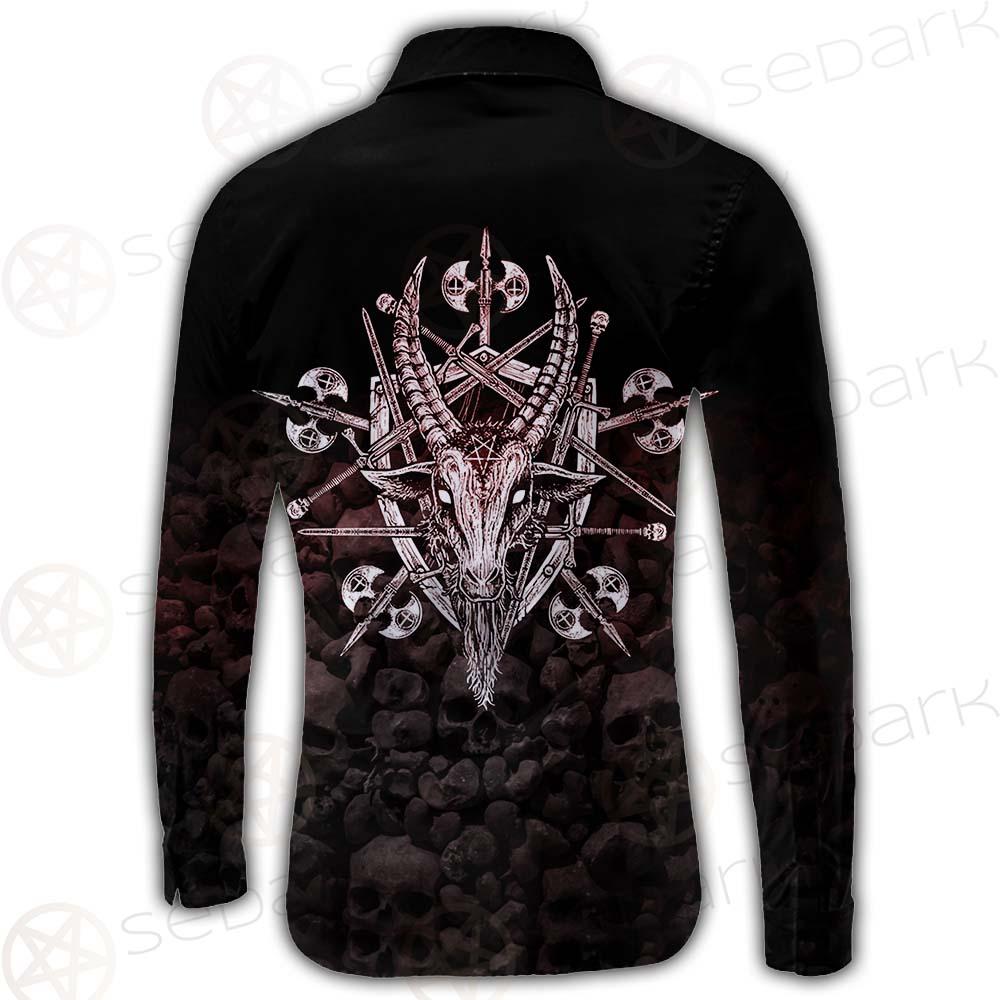 Satan Skull Cross Inverted SED-0528 Shirt Allover