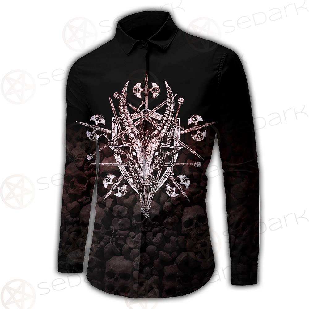 Satan Skull Cross Inverted SED-0528 Shirt Allover