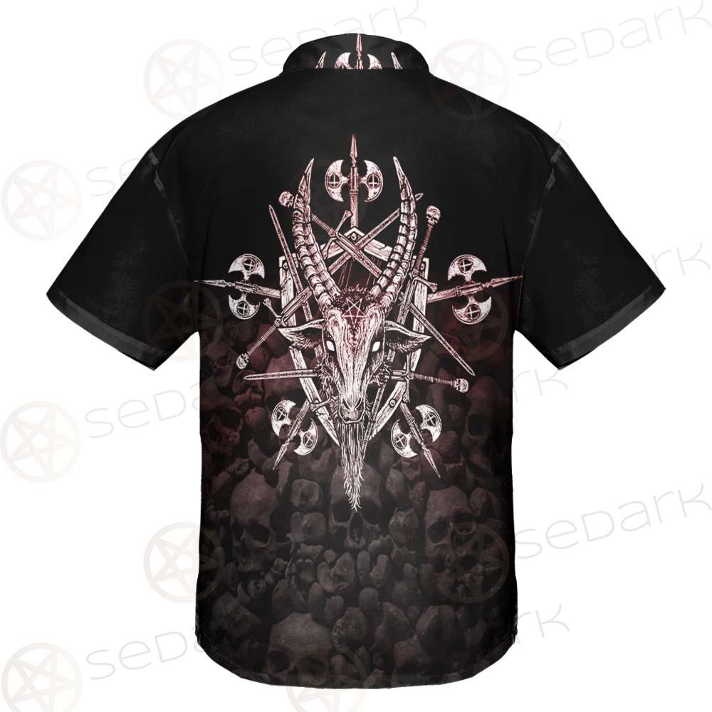 Satan Skull Cross Inverted SED-0528 Shirt Allover
