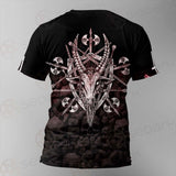 Satan Skull Cross Inverted SED-0528 Unisex T-shirt