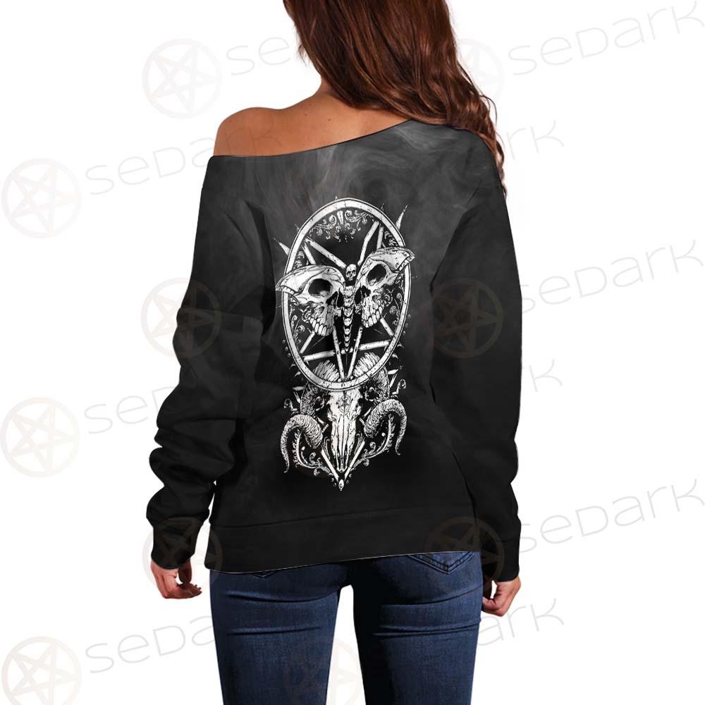Occult Satan SED-0529 Off Shoulder Sweaters