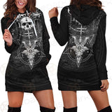 Skull Lucifer Symbol SED-0530 Hoodie Dress