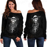Skull Lucifer Symbol SED-0530 Off Shoulder Sweaters