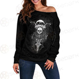 Skull Lucifer Symbol SED-0530 Off Shoulder Sweaters