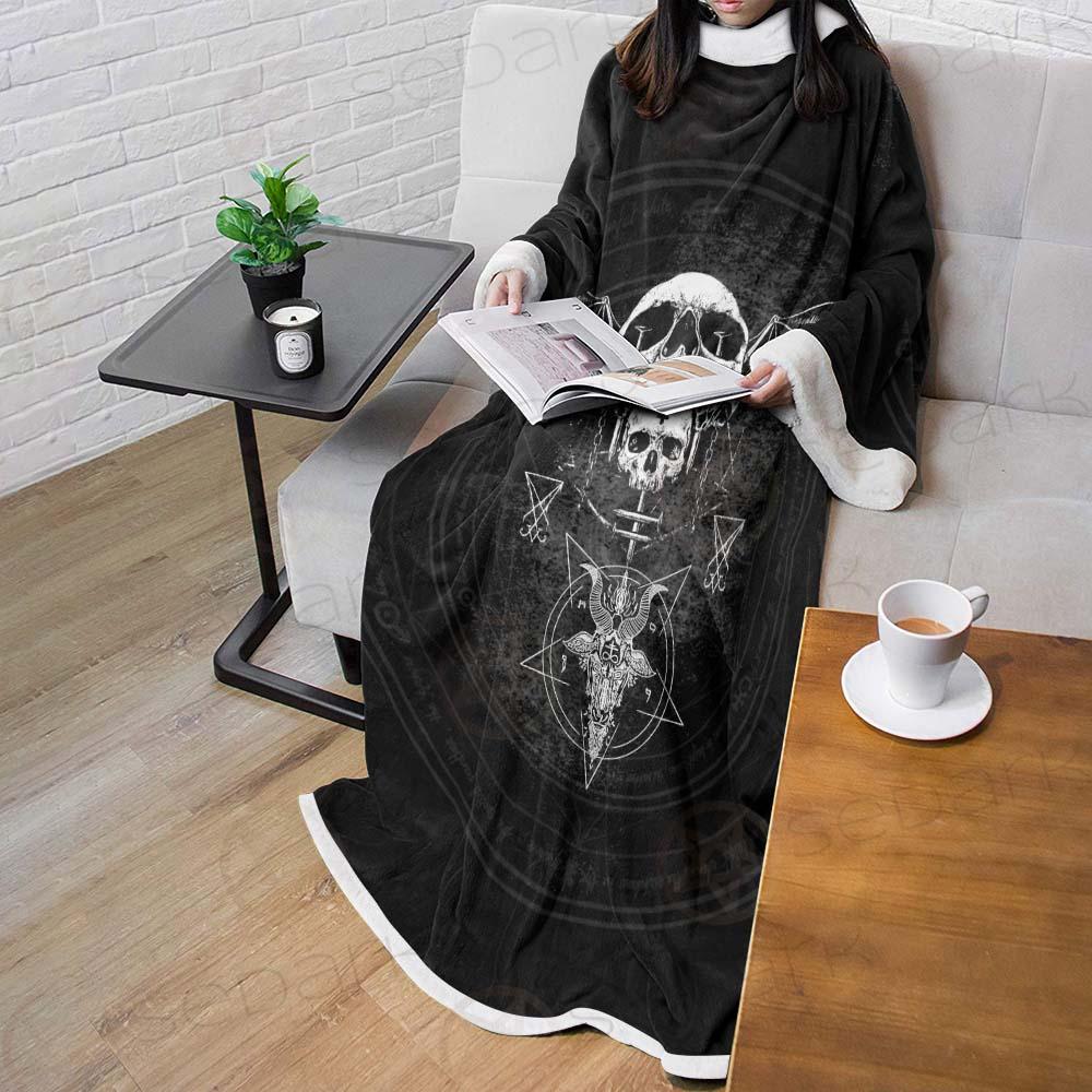 Skull Lucifer Symbol SED-0530 Sleeved Blanket