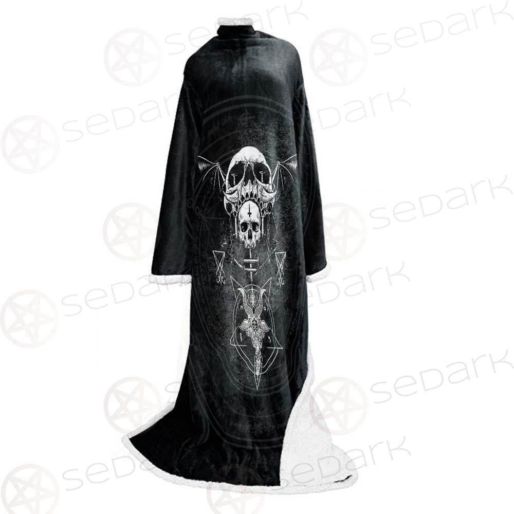 Skull Lucifer Symbol SED-0530 Sleeved Blanket