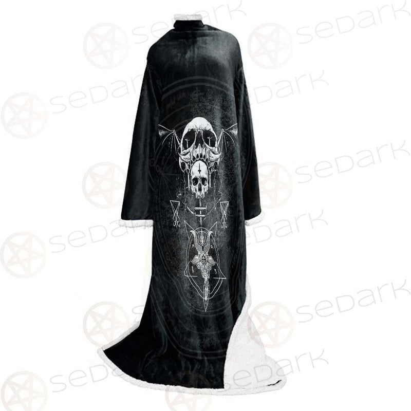Skull Lucifer Symbol SED-0530 Sleeved Blanket
