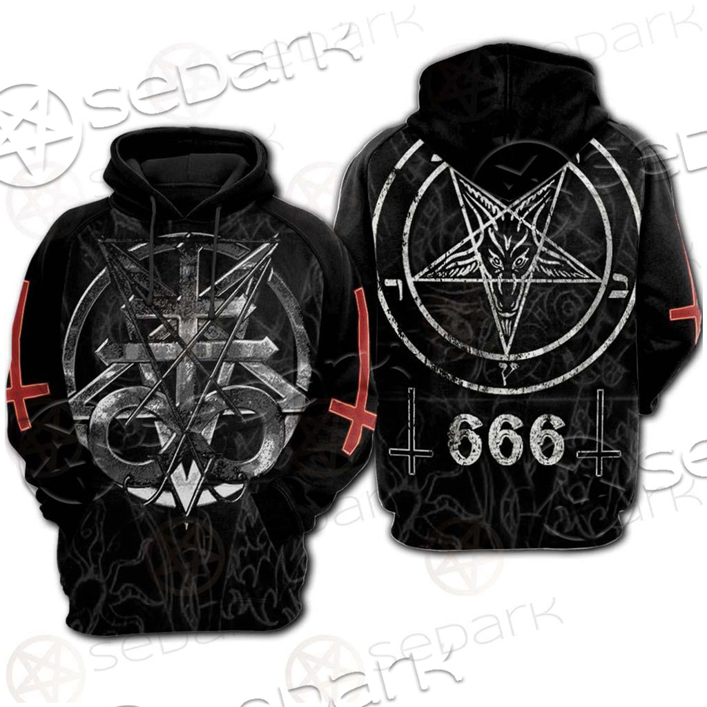 Sigil Of Baphomet 666 SED-0531 Hoodie & Zip Hoodie Raglan