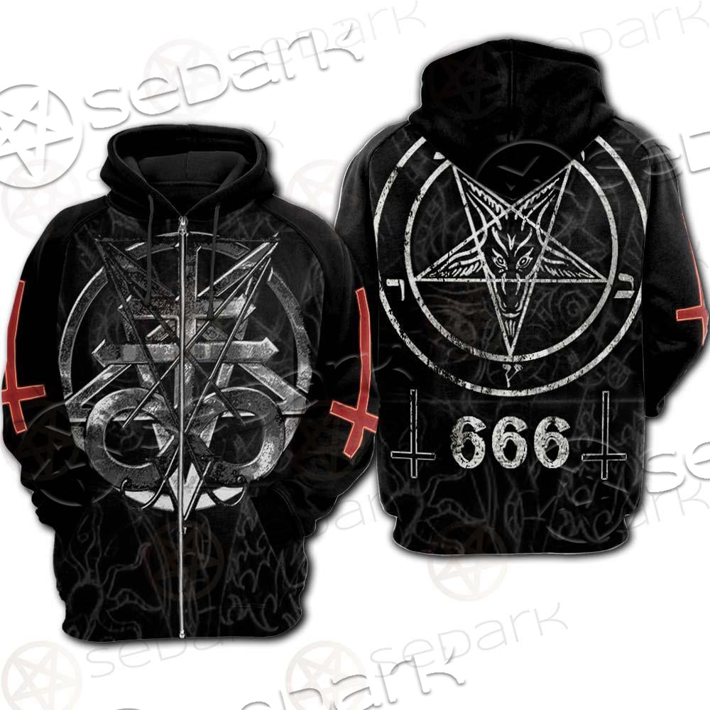 Sigil Of Baphomet 666 SED-0531 Hoodie & Zip Hoodie Raglan