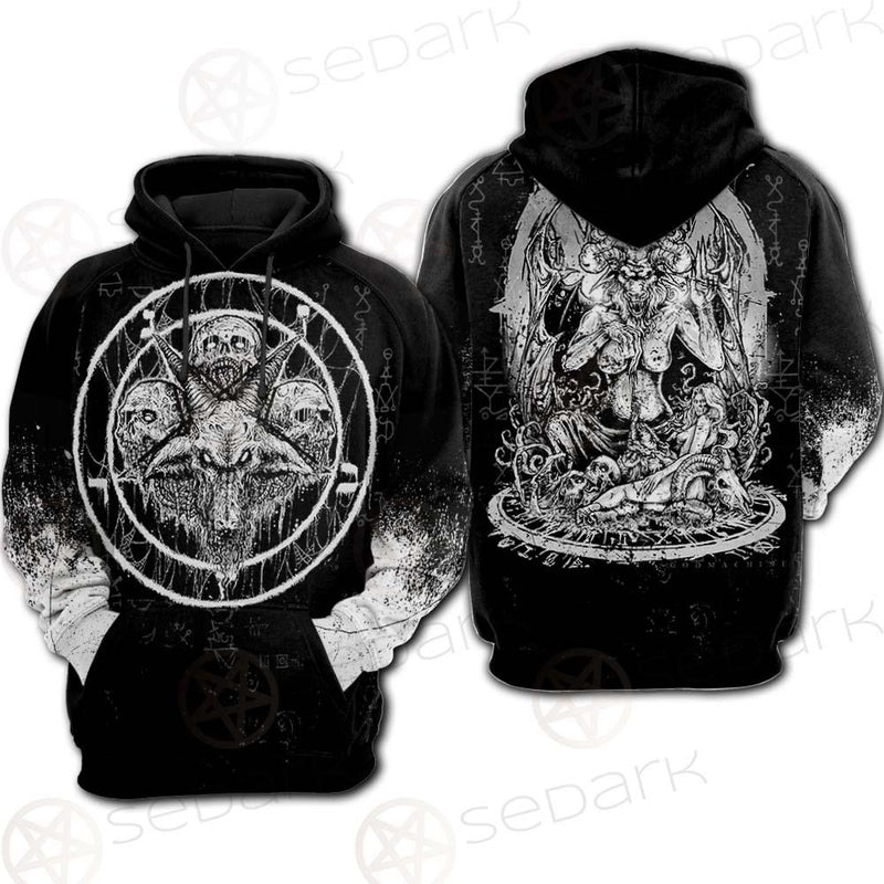 Skull Sigil Of Baphomet SED-0537 Hoodie & Zip Hoodie Raglan