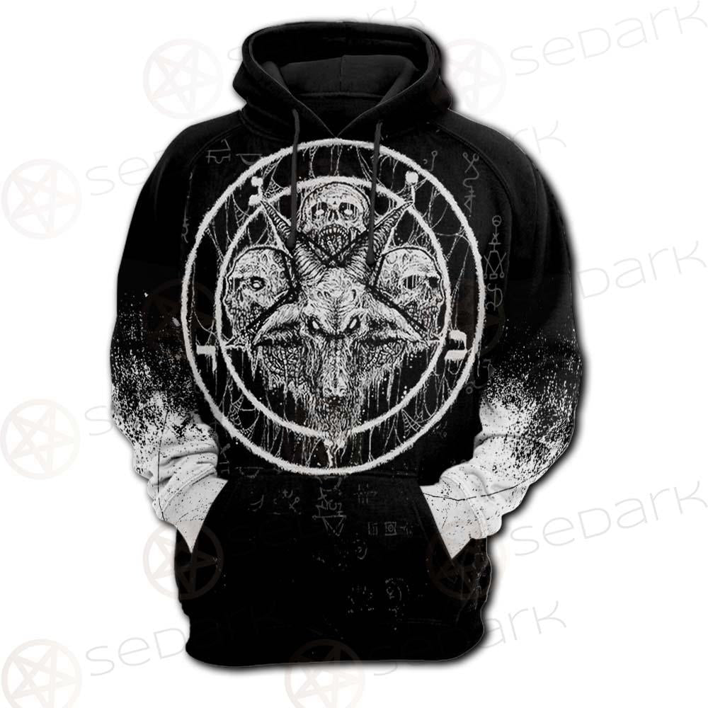 Skull Sigil Of Baphomet SED-0537 Hoodie & Zip Hoodie Raglan